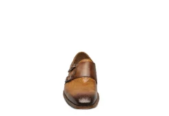 Stacy Adams Mens Torrance Plain Toe Double Monk Strap Oxford - Cognac -Shoe Sales Store US 01 501559 02