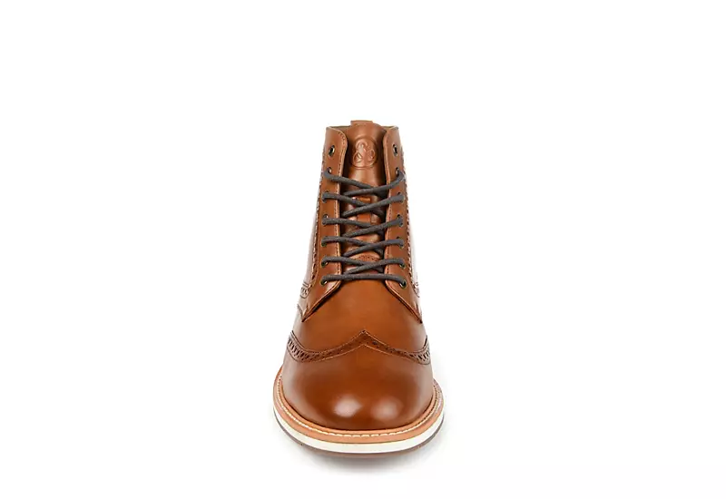Thomas & Vine Mens Enzzo Lace-up Boot - Cognac 5 Thomas & Vine Mens Enzzo Lace-up Boot - Cognac - Image 3