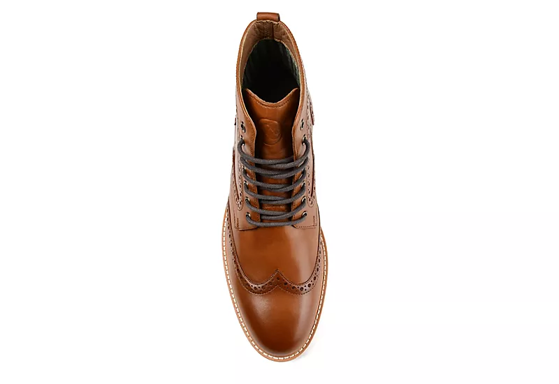 Thomas & Vine Mens Enzzo Lace-up Boot - Cognac 8 Thomas & Vine Mens Enzzo Lace-up Boot - Cognac - Image 6