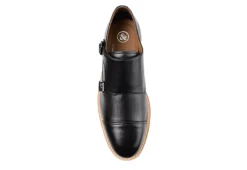 Thomas & Vine Mens Thatcher Monk Strap Oxford - Black -Shoe Sales Store US 01 501670 05
