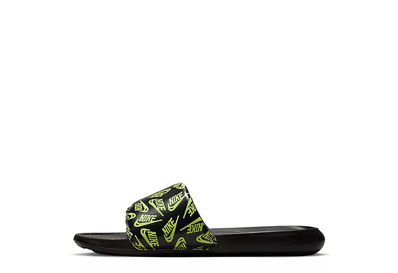 Nike Mens Victori One Print Slide Sandal - Black 5 Nike Mens Victori One Print Slide Sandal - Black - Image 3