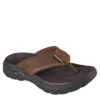Skechers Mens Malico Flip Flop Sandal - Brown -Shoe Sales Store US 01 501764 00