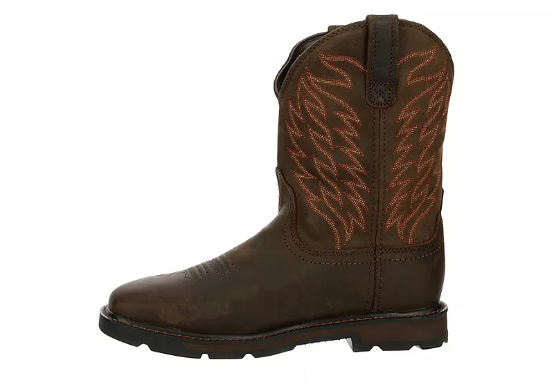 Ariat Mens Groundbreaker Waterproof Work Boot - Brown 6 Ariat Mens Groundbreaker Waterproof Work Boot - Brown - Image 4