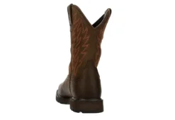 Ariat Mens Groundbreaker Waterproof Work Boot - Brown 13 Ariat Mens Groundbreaker Waterproof Work Boot - Brown -Shoe Sales Store US 01 502082 04