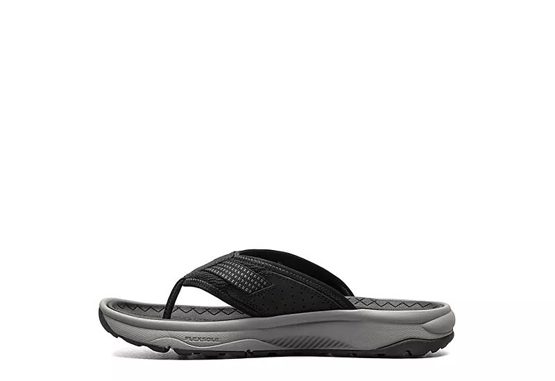Florsheim Mens Tread Lite Flip Flop Sandal - Black 6 Florsheim Mens Tread Lite Flip Flop Sandal - Black - Image 4