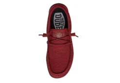 Heydude Mens Wally Slip On Sneaker - Red 13 Heydude Mens Wally Slip On Sneaker - Red -Shoe Sales Store US 01 502323 04