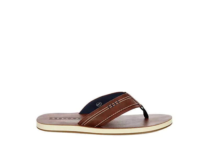 Restoration Mens Delmare Flip Flop Sandal - Brown 4 Restoration Mens Delmare Flip Flop Sandal - Brown - Image 2
