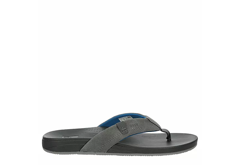 Reef Mens Cushion Spring Flip Flop Sandal - Grey 4 Reef Mens Cushion Spring Flip Flop Sandal - Grey - Image 2