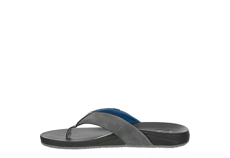 Reef Mens Cushion Spring Flip Flop Sandal - Grey 6 Reef Mens Cushion Spring Flip Flop Sandal - Grey - Image 4