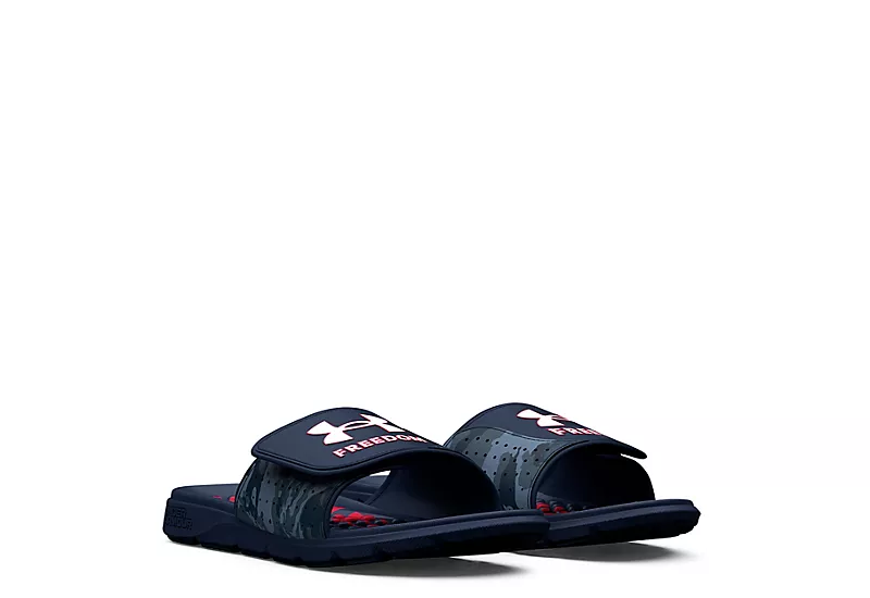 Under Armour Mens Ignite Pro Slide Sandal - Navy 3 Under Armour Mens Ignite Pro Slide Sandal - Navy
