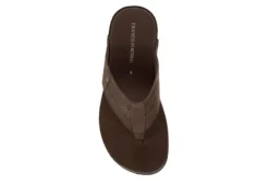 Franco Fortini Mens Newport Flip Flop Sandal - Dark Brown -Shoe Sales Store US 01 502430 05