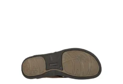 Franco Fortini Mens Newport Flip Flop Sandal - Dark Brown -Shoe Sales Store US 01 502430 06