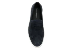 Franco Fortini Mens Cameron Slip On Penny Loafer Oxford - Navy -Shoe Sales Store US 01 502431 05