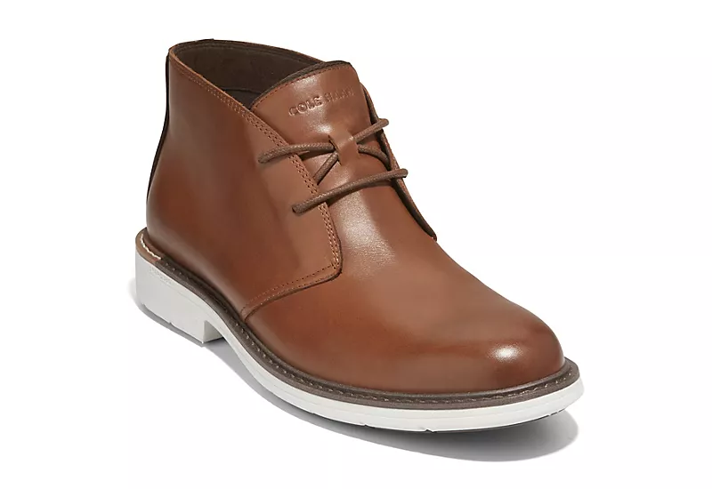 Cole Haan Mens Go-to Lace Chukka Boot - Tan 3 Cole Haan Mens Go-to Lace Chukka Boot - Tan
