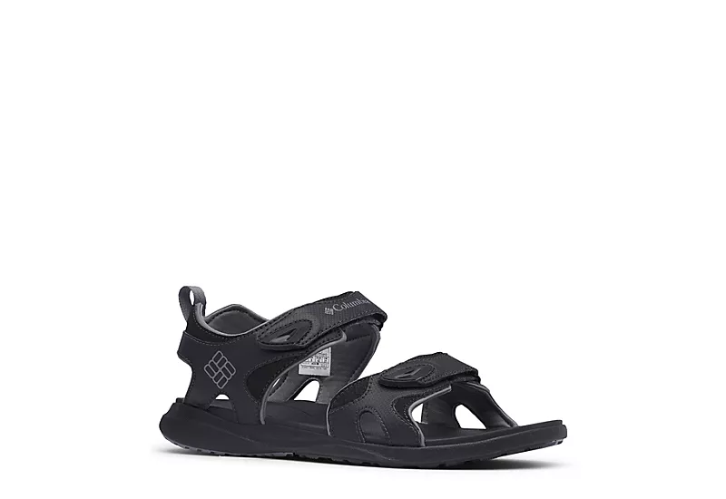 Columbia Mens Ankle Strap Outdoor Sandal - Black 3 Columbia Mens Ankle Strap Outdoor Sandal - Black