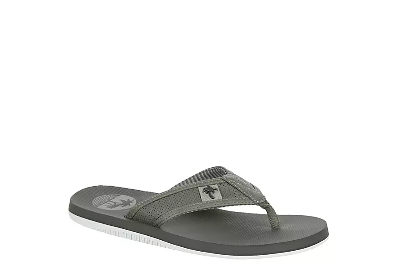 Margaritaville Mens Palm Flip Flop Sandal - Grey 3 Margaritaville Mens Palm Flip Flop Sandal - Grey