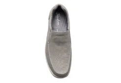 Florsheim Mens Lakeside Canvas Moc Toe Slip On Oxford - Grey -Shoe Sales Store US 01 502785 05