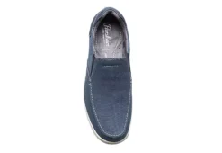 Florsheim Mens Lakeside Canvas Moc Toe Slip On Oxford - Navy -Shoe Sales Store US 01 502787 05
