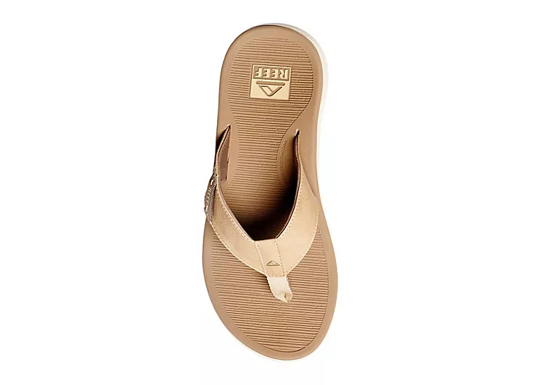 Reef Mens Santa Ana Flip Flp Sandal - Tan 5 Reef Mens Santa Ana Flip Flp Sandal - Tan - Image 3