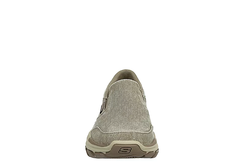 Skechers Mens Respected Slip On Sneaker - Taupe 5 Skechers Mens Respected Slip On Sneaker - Taupe - Image 3