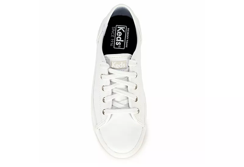 Keds Girls Kickstart Sneaker - White 8 Keds Girls Kickstart Sneaker - White - Image 6