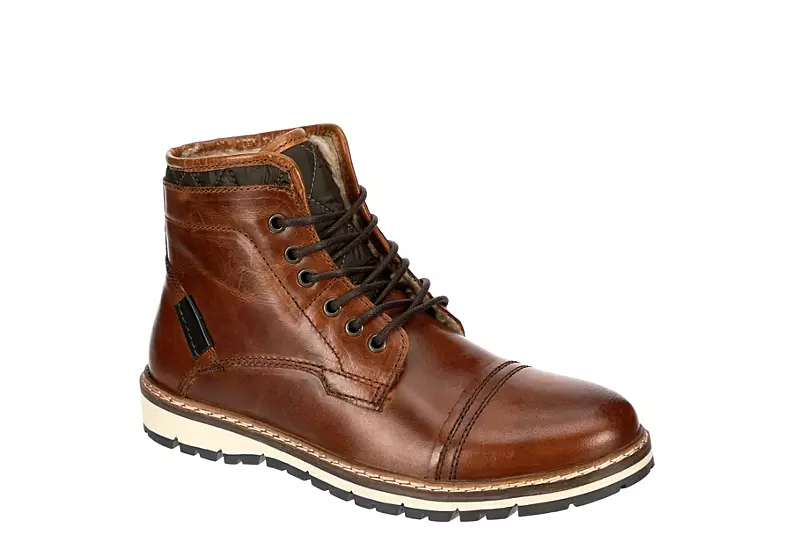 Franco Fortini Mens Blake Lace-up Boot - Cognac 3 Franco Fortini Mens Blake Lace-up Boot - Cognac