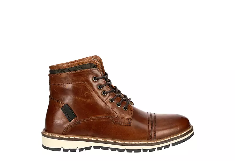 Franco Fortini Mens Blake Lace-up Boot - Cognac 4 Franco Fortini Mens Blake Lace-up Boot - Cognac - Image 2