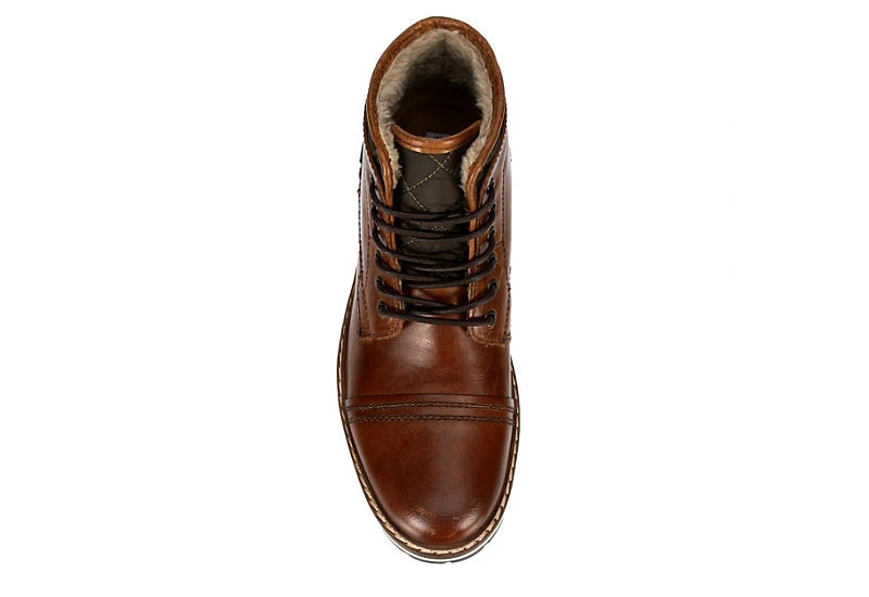 Franco Fortini Mens Blake Lace-up Boot - Cognac 8 Franco Fortini Mens Blake Lace-up Boot - Cognac - Image 6