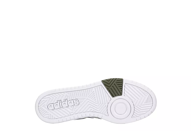 Adidas Mens Hoops 3.0 Mid Sneaker - White 9 Adidas Mens Hoops 3.0 Mid Sneaker - White - Image 7