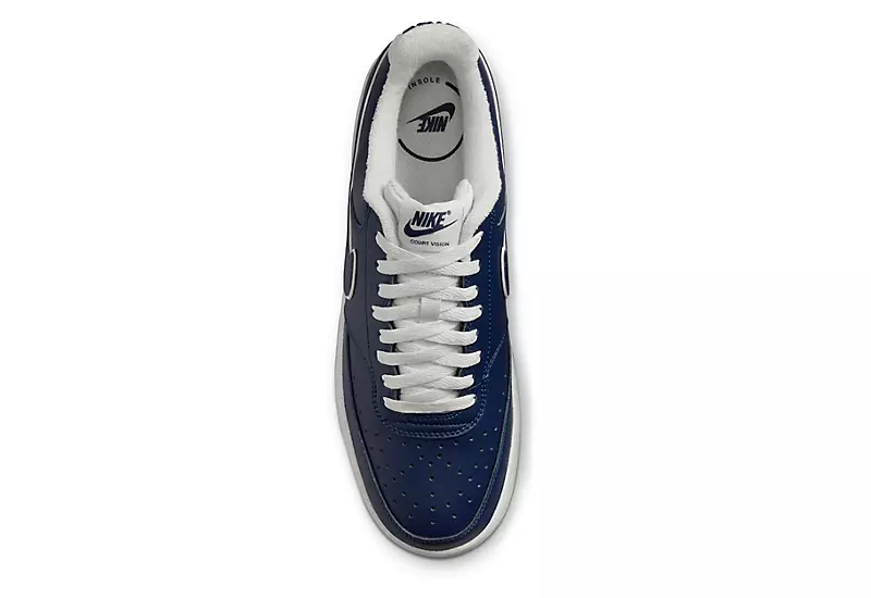 Nike Mens Court Vision Low Sneaker - Navy 7 Nike Mens Court Vision Low Sneaker - Navy - Image 5