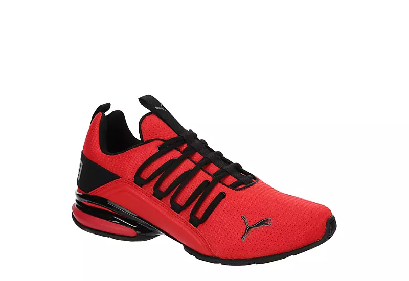 Puma Mens Axelion Sneaker - Red 3 Puma Mens Axelion Sneaker - Red