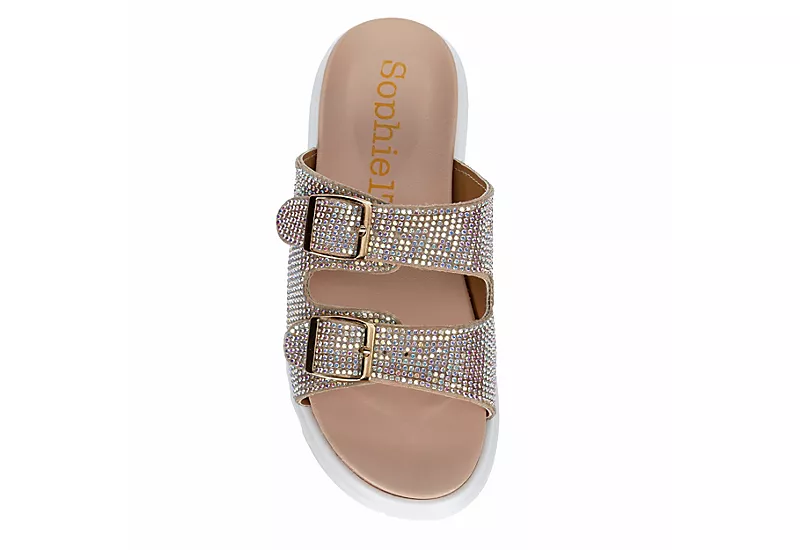 Sophie17 Girls Jifa Footbed Sandal - Rose Gold 8 Sophie17 Girls Jifa Footbed Sandal - Rose Gold - Image 6