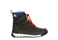 Sorel Boys Whitney Ii Short Lace Wp Snow Boot - Black -Shoe Sales Store US 01 702401 01