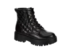 Madden Girl Girls Jrozzie Combat Boot - Black