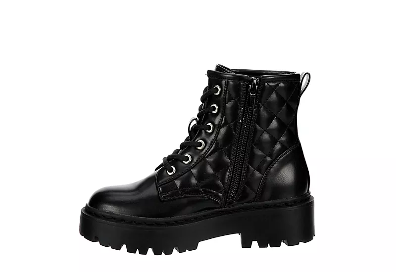 Madden Girl Girls Jrozzie Combat Boot - Black 6 Madden Girl Girls Jrozzie Combat Boot - Black - Image 4