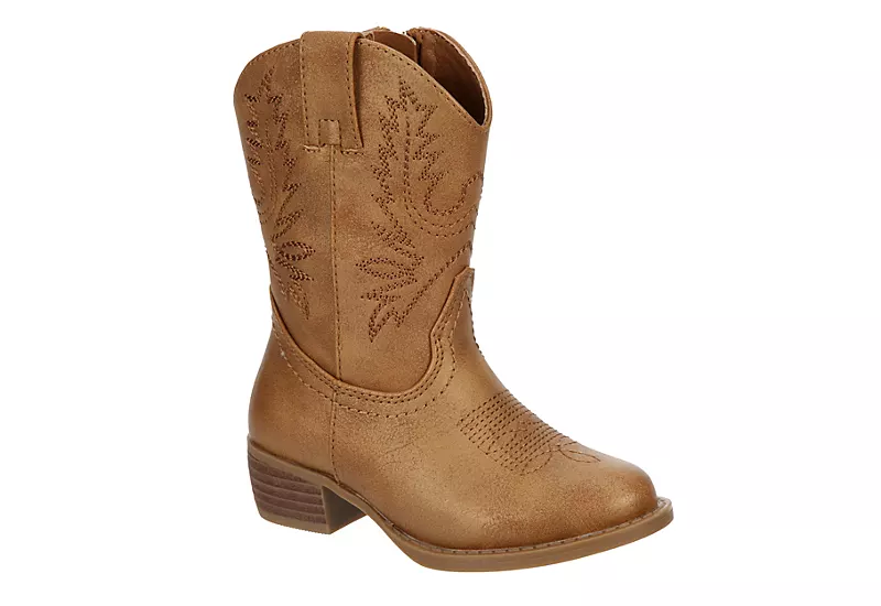 Cupcake Couture Girls Infant Lil Shelby Western Boot - Tan 3 Cupcake Couture Girls Infant Lil Shelby Western Boot - Tan