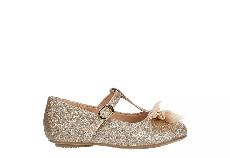 Cupcake Couture Girls Infant Bowtiful Flat - Gold 4 Cupcake Couture Girls Infant Bowtiful Flat - Gold - Image 2