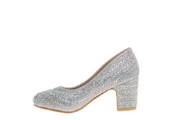 Badgley Mischka Girls Jemtastic Dress Shoe - Silver -Shoe Sales Store US 01 702612 03