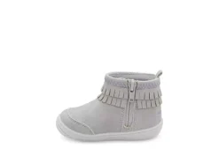 Stride Rite Girls Infant Crib Bianca Boot - Grey -Shoe Sales Store US 01 702617 03