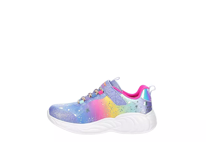 Skechers Girls Unicorn Dreams Light Up Sneaker - Light Blue 6 Skechers Girls Unicorn Dreams Light Up Sneaker - Light Blue - Image 4
