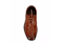 Deer Stags Boys Ace Wingtip Oxford - Cognac -Shoe Sales Store US 01 702674 05