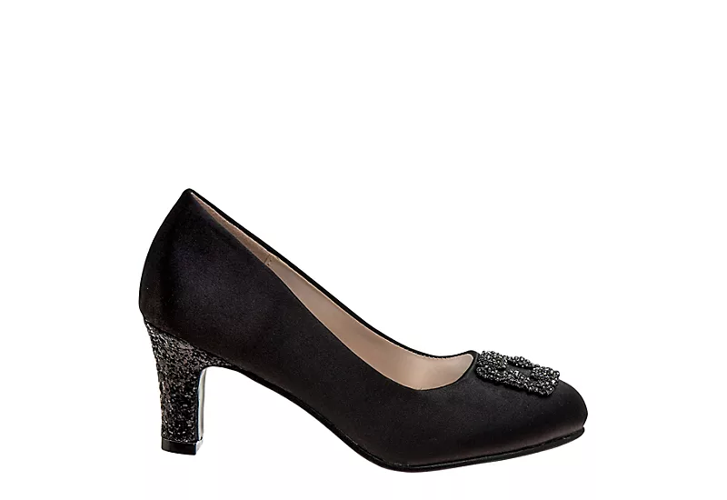 Badgley Mischka Girls O-bm89861nblk Dress Pump - Black 4 Badgley Mischka Girls O-bm89861nblk Dress Pump - Black - Image 2