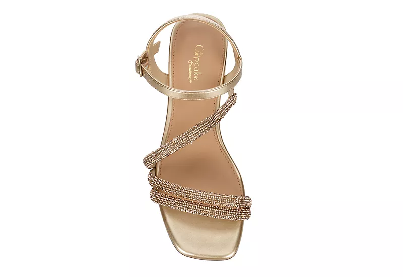 Cupcake Couture Girls Elora Dress Sandal - Champagne 8 Cupcake Couture Girls Elora Dress Sandal - Champagne - Image 6