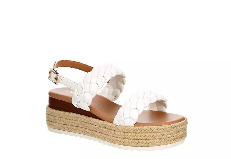 Cupcake Couture Girls Addie Platform Sandal - White 3 Cupcake Couture Girls Addie Platform Sandal - White