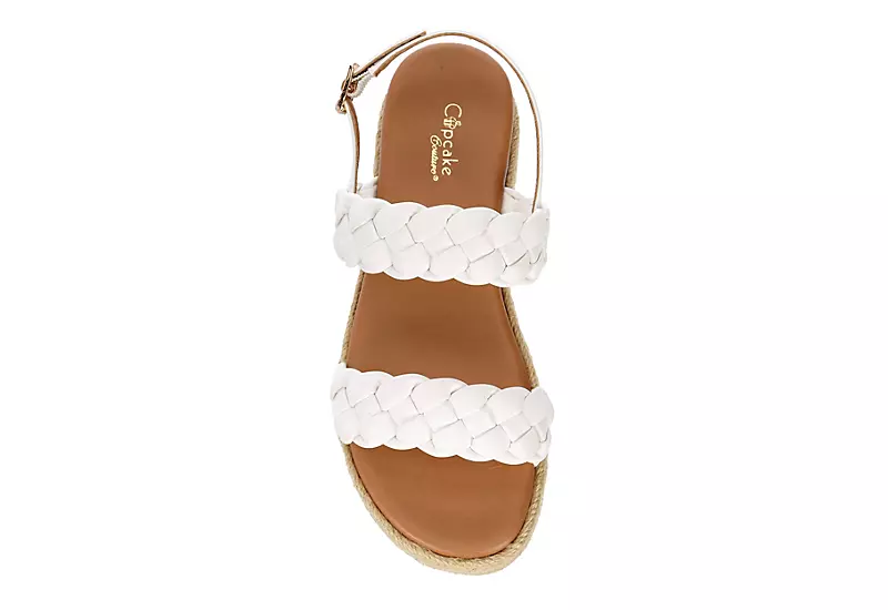 Cupcake Couture Girls Addie Platform Sandal - White 8 Cupcake Couture Girls Addie Platform Sandal - White - Image 6