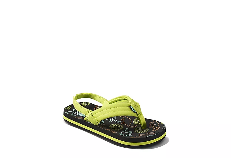 Reef Boys Infant Little Ahi Flip Flop Sandal - Green 3 Reef Boys Infant Little Ahi Flip Flop Sandal - Green