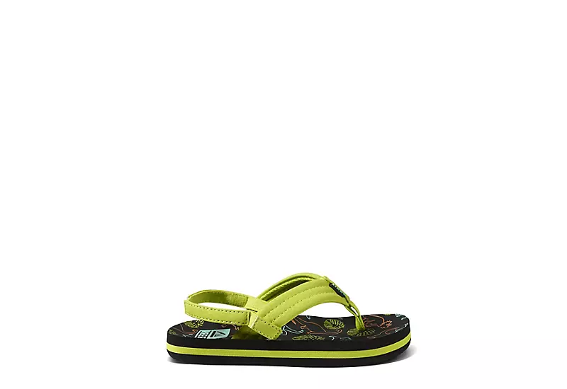 Reef Boys Infant Little Ahi Flip Flop Sandal - Green 4 Reef Boys Infant Little Ahi Flip Flop Sandal - Green - Image 2