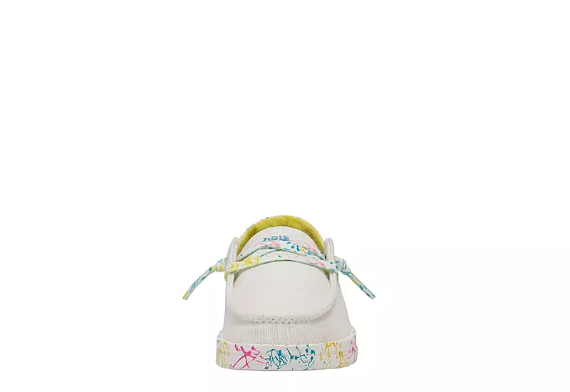 Heydude Girls Infant Wendy Toddler Slip On Sneaker - White 5 Heydude Girls Infant Wendy Toddler Slip On Sneaker - White - Image 3