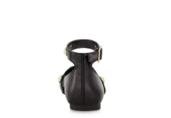 Marc Fisher Girls Tashi Buckle Dress Flat - Black -Shoe Sales Store US 01 702956 04