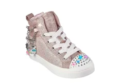 Skechers Girls Twi-lites 2.0 Twinkle Toes Light Up Sneaker - Rose Gold